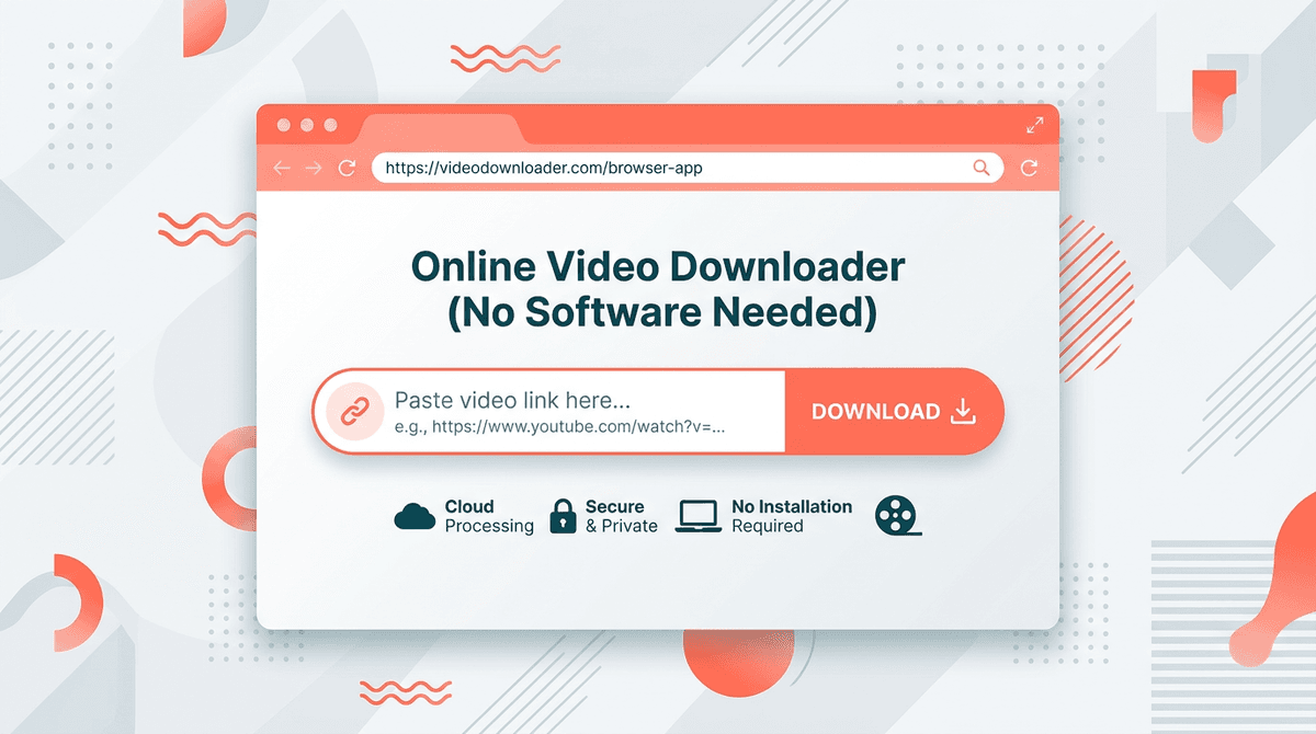 Download videos without software - browser only